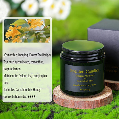 Smokeless Aromatherapy Candles Soy Wax Handmade Creative Bedroom Decoration Aromatherapy Candle Cups Handheld Gift Box