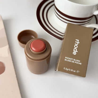 RHODE Makeup Cheek Pocket Blush Rouge Cream Blusher Stick Lip Gloss Phone Case For iPhone Data Cake New Lipstick Blush Gift