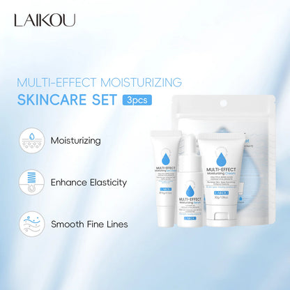 LAIKOU Nourishing Moisture Surge Hydration 3-Piece (Essence + Eye Cream + Face Cream) Skin Firming Skincare Set