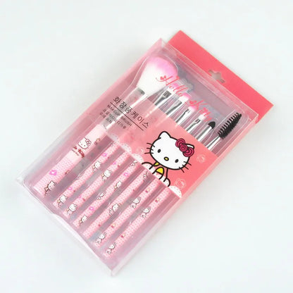 Sanrio Makeup Brush Set Hello Kitty Eyeshadow Foundation Blush Brush Women Cosmetic Beauty Tools Kit Girl Birthday Gift with Box