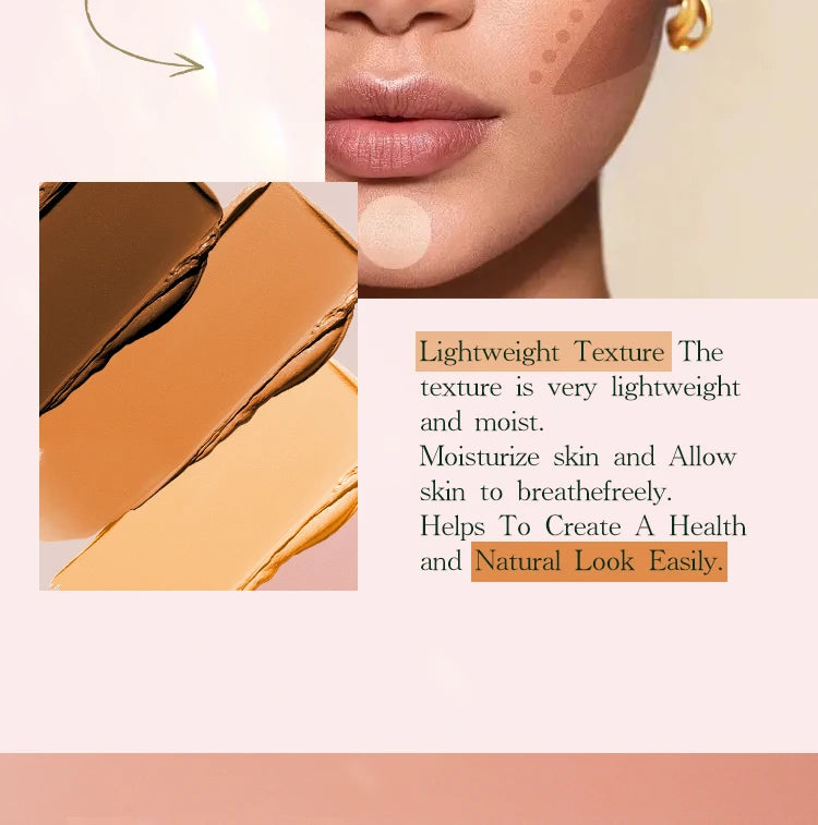 Foundation Stick - Matte Finish, Blendable Cream Formula with Natural Glow, Long-Lasting, Waterproof, Easy-to-Use Makeup