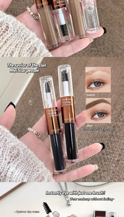 SHAQINUO Dual-Ended Eyebrow Mascara-Shape & Color with Long-Lasting Hold,Waterproof and Smudge-Proof for a Natural-Looking Finis