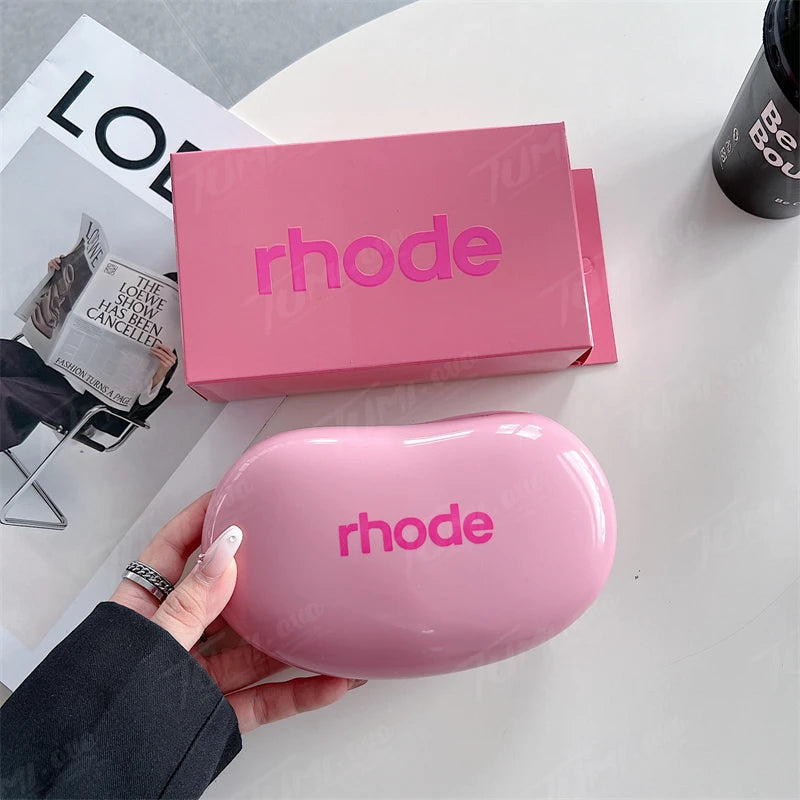 Rhode Makeup Portable Soft Silicone Storage Bag Gifts Cover Charm Woman Cosmetic Mirror Lipstick Blush Moisturizing Lip Gloss