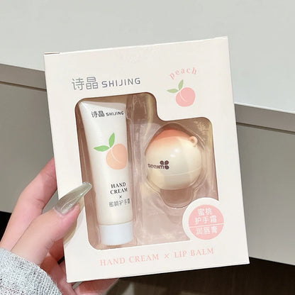 Peach, Strawberry and Nut Hydrating Moisturizing Lip Balm Winter Anti-freeze, Anti-Crack Repair Moisturizing