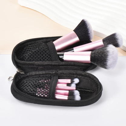 10 black Mini makeup brush Travel portable Makeup Tool Makeup Puff - Palm Brush Professional Makeup tool set