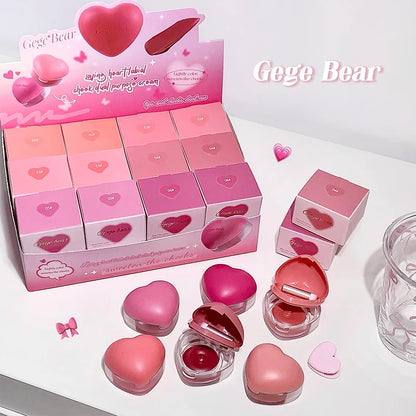 Gegebear Love Lip and Cheek Cream Matte Powder Soft Color Love Valentine's Day