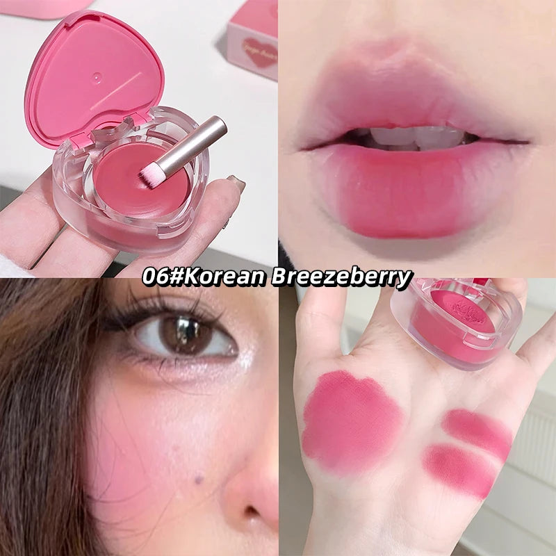Gegebear Love Lip and Cheek Cream Matte Powder Soft Color Love Valentine's Day