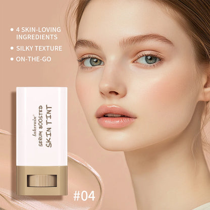 Magic Eraser Foundation Stick Serum Boosted Skin Tint Foundation Stick Smooth Plumper Hight Coverage Travel Bronze Foundation