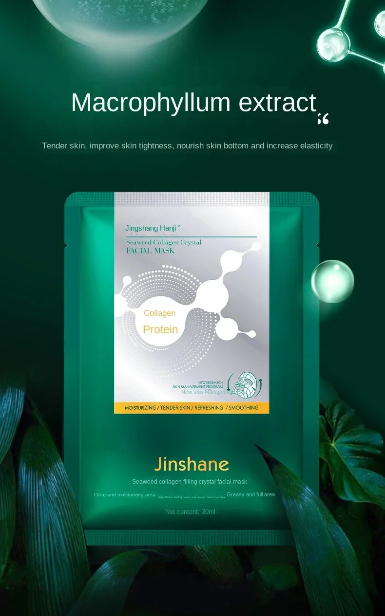 5pcs*30ml Tiktok Hot Sale Seaweed Collagen Filling Crystal Mask Replenishing Fruit Jelly Skin Transparent Mask Skin Care Masque