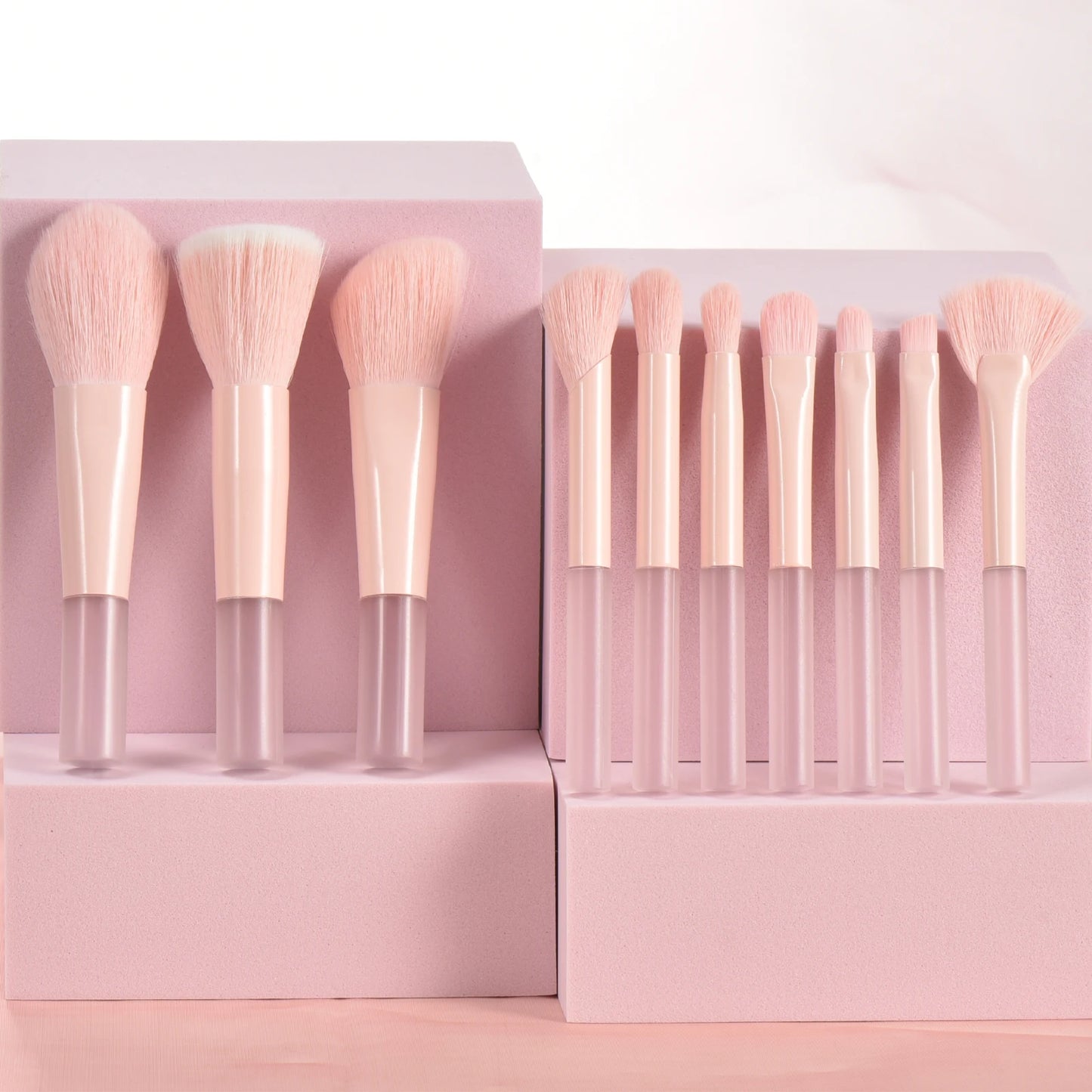 10 black Mini makeup brush Travel portable Makeup Tool Makeup Puff - Palm Brush Professional Makeup tool set