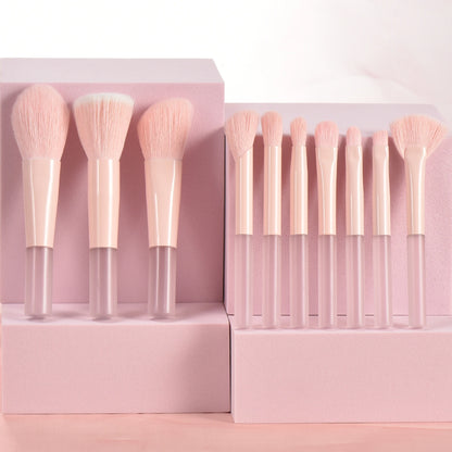 10 black Mini makeup brush Travel portable Makeup Tool Makeup Puff - Palm Brush Professional Makeup tool set