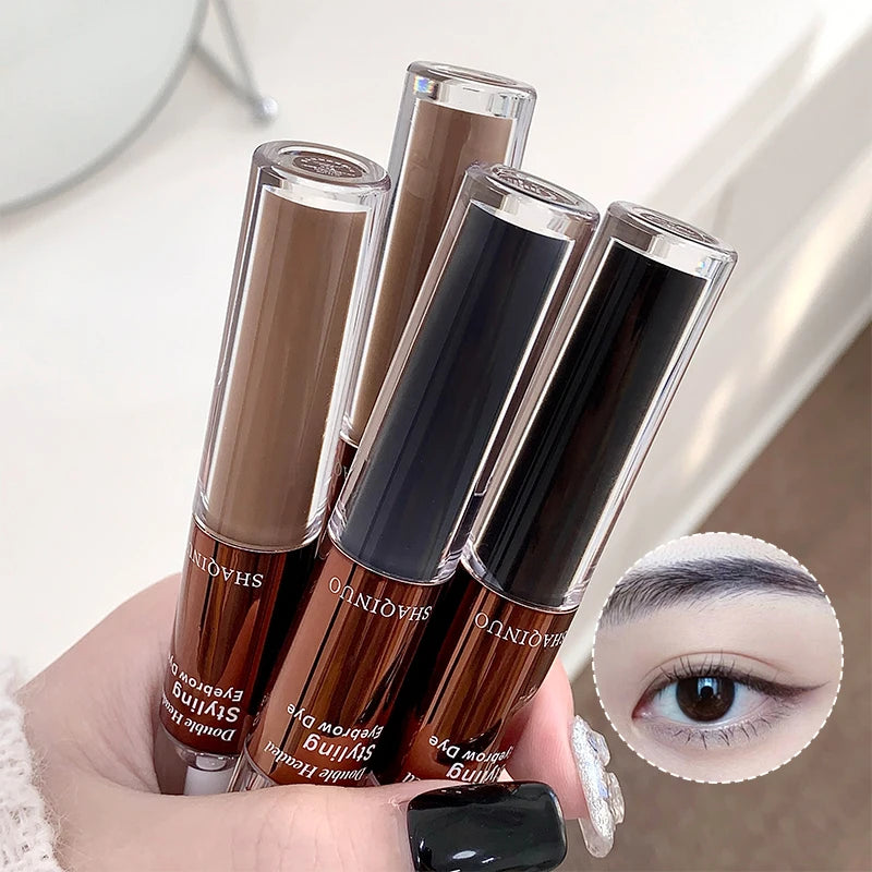 SHAQINUO Dual-Ended Eyebrow Mascara-Shape & Color with Long-Lasting Hold,Waterproof and Smudge-Proof for a Natural-Looking Finis