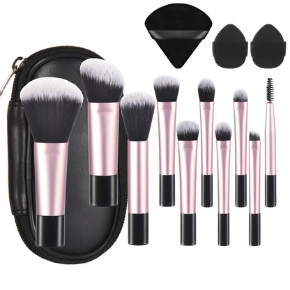 10 black Mini makeup brush Travel portable Makeup Tool Makeup Puff - Palm Brush Professional Makeup tool set