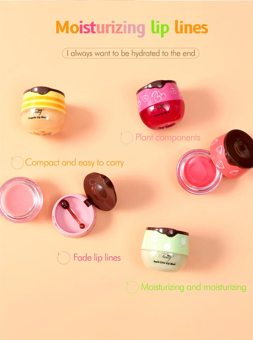 5.5g Lip Sleep Mask Night Sleep Maintenance Moisturizing Lip Gloss Bleach Cream Nourishing Lip Care Strawberry Honey