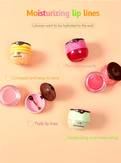 5.5g Lip Sleep Mask Night Sleep Maintenance Moisturizing Lip Gloss Bleach Cream Nourishing Lip Care Strawberry Honey