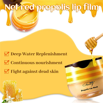 5.5g Lip Sleep Mask Night Sleep Maintenance Moisturizing Lip Gloss Bleach Cream Nourishing Lip Care Strawberry Honey