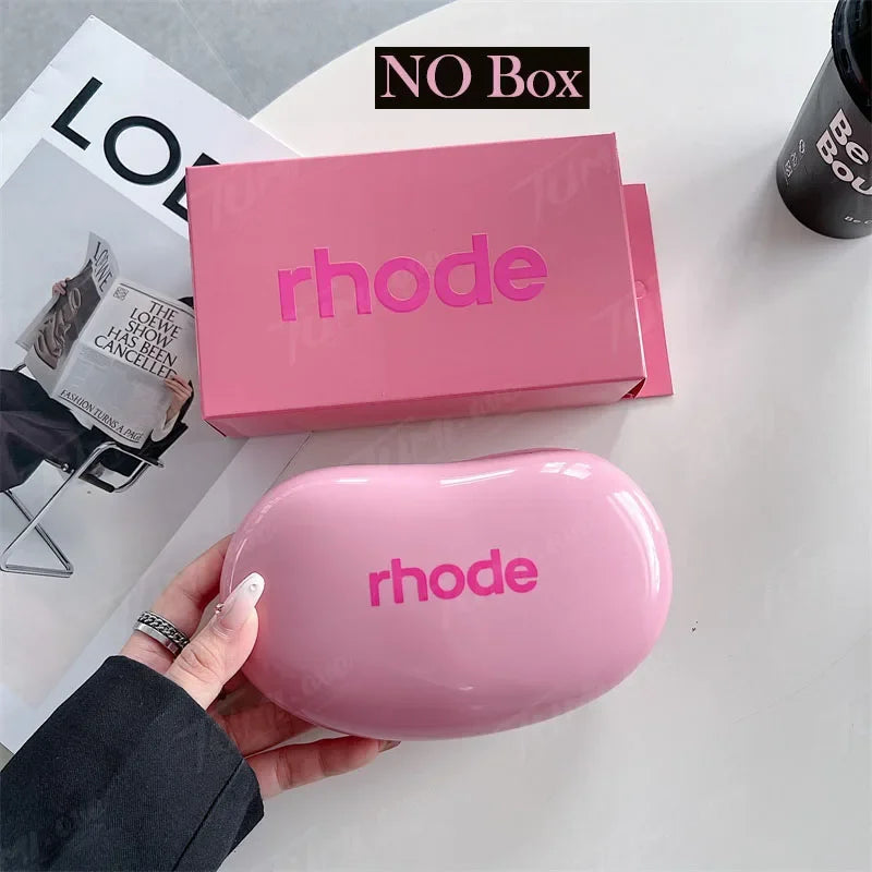 Rhode Makeup Portable Soft Silicone Storage Bag Gifts Cover Charm Woman Cosmetic Mirror Lipstick Blush Moisturizing Lip Gloss