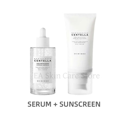 SKIN1004 Centella Skincare Coreanos Face Care 2Pcs/Set Whitening Serum Tone Brightening Capsule Ampoule Tone-up Sunscreen SPF50+