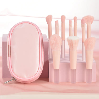 10 black Mini makeup brush Travel portable Makeup Tool Makeup Puff - Palm Brush Professional Makeup tool set