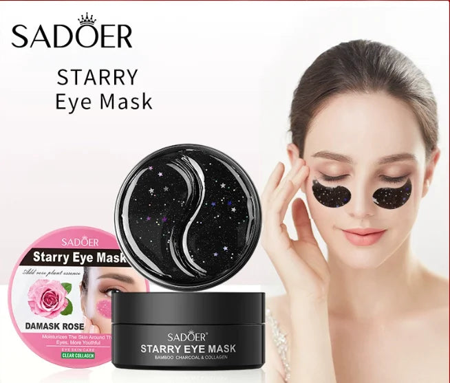 60pcs Bamboo Charcoal Collagen Eye Mask Moisturizing  Eye Patches Anti Dark Circles EyesCare Gel Masks Eyepatch Beauty skincare