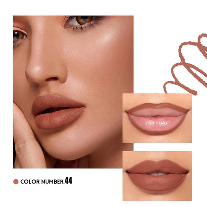 12 color lip enriching lipliner, lip moisturizing, three-dimensional fitting, light, thin, silky and clear lip liner