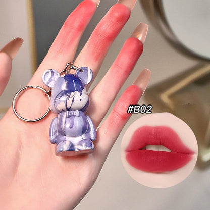 Fluid Bear Non Stick Cup Fog Lipstick Velvet Matte Silky Texture Easy To Color Lasting Does Not Fade Lip Gloss Makeup Cosmetic
