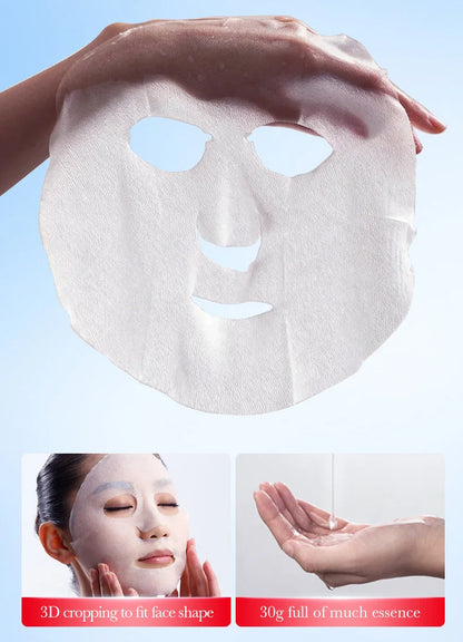 5pcs SADOER Kojic Acid Face Mask Moisturizing Brightening Hydrating Facial Masks Face Sheet Masks Beauty Face Skin Care Products