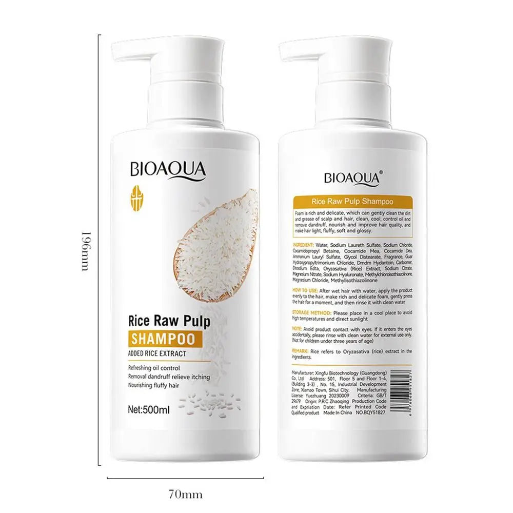 Rice Moisturizing Shampoo Hair Strengthening Shampoo For Hair Cleansing Brittle And Dry Hair Moisturizer For Dry Oily Hair For