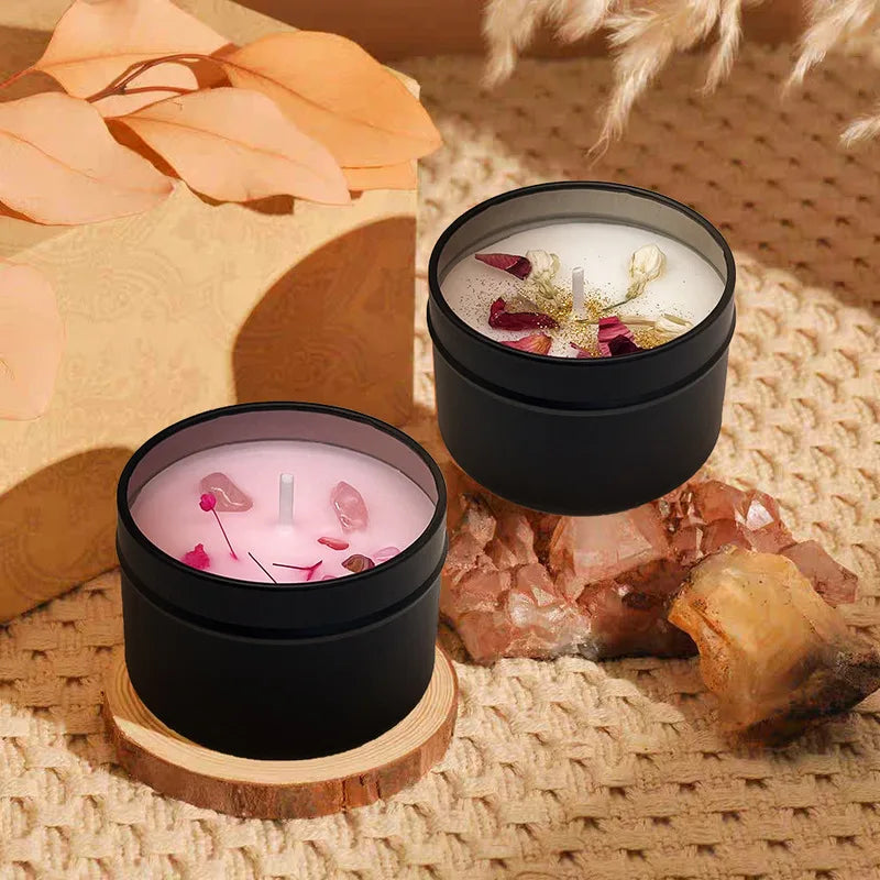 Natural Dried Flowers Aromatherapy Candles Sleep Aid Indoor Tabletop Long-Lasting Fragrance Ambient Fragrance Decorative Items