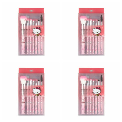 Sanrio Makeup Brush Set Hello Kitty Eyeshadow Foundation Blush Brush Women Cosmetic Beauty Tools Kit Girl Birthday Gift with Box