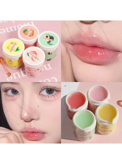 Moisturizing ice cream tube lip mask, softening and repairing of tender lips, soothing and moisturizing care, lip gloss