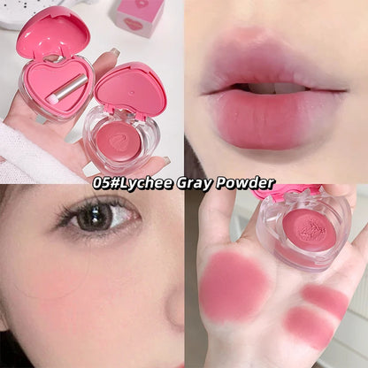 Gegebear Love Lip and Cheek Cream Matte Powder Soft Color Love Valentine's Day