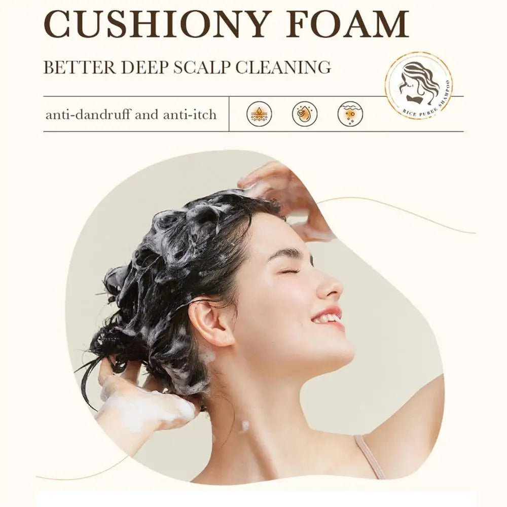 Rice Moisturizing Shampoo Hair Strengthening Shampoo For Hair Cleansing Brittle And Dry Hair Moisturizer For Dry Oily Hair For