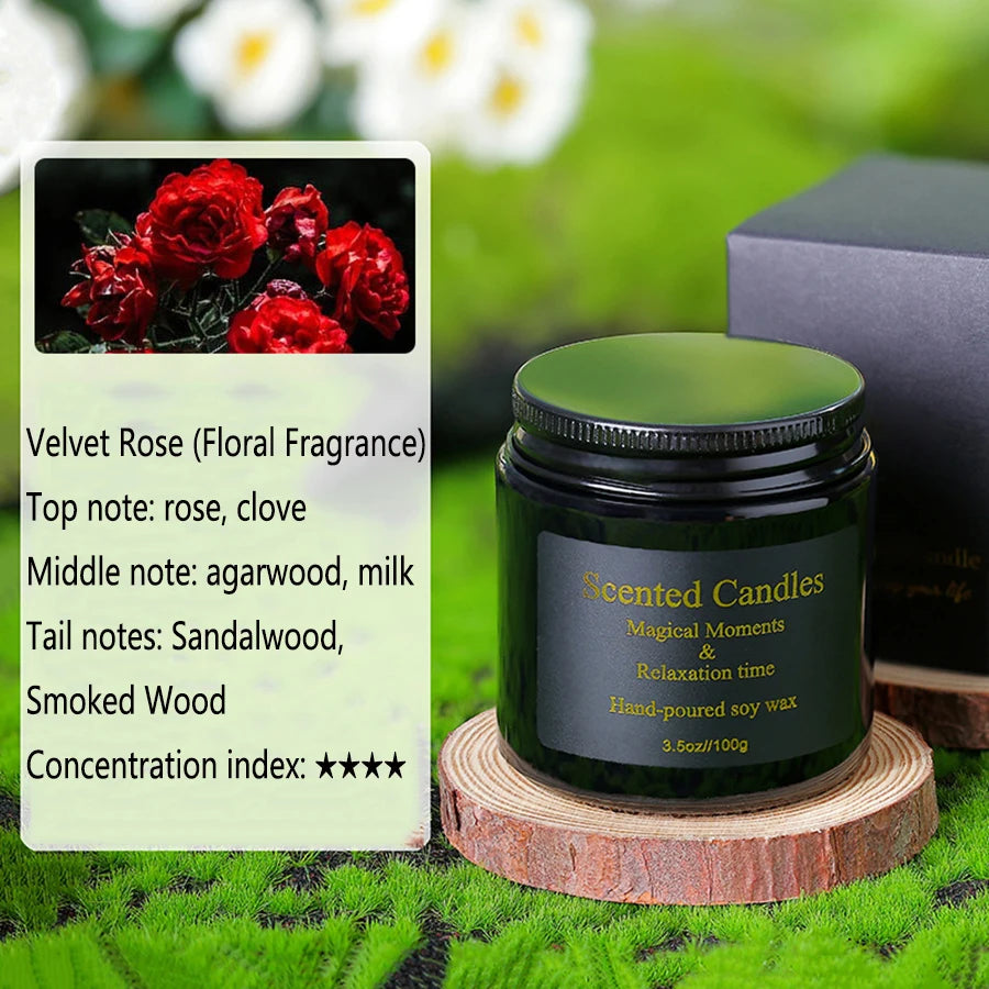Smokeless Aromatherapy Candles Soy Wax Handmade Creative Bedroom Decoration Aromatherapy Candle Cups Handheld Gift Box