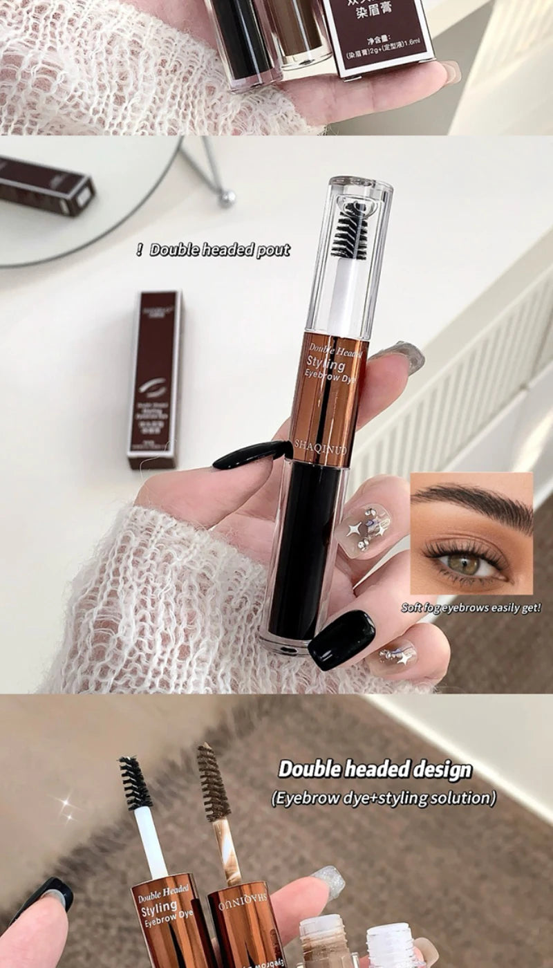 SHAQINUO Dual-Ended Eyebrow Mascara-Shape & Color with Long-Lasting Hold,Waterproof and Smudge-Proof for a Natural-Looking Finis