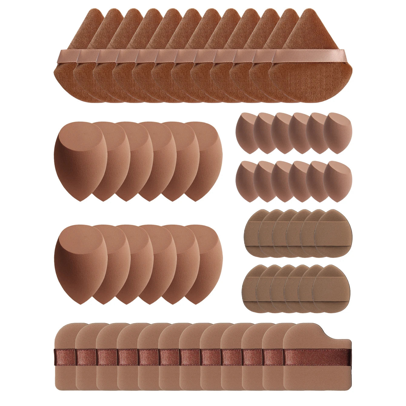 10/20/40/60Pcs Makeup Sponge, Multi-Functional Makeup Tool, Becomes Larger When Exposed to Water, Suitable for All Skin Types