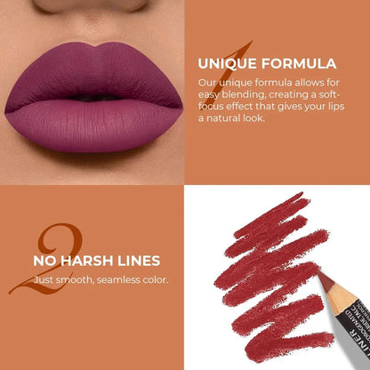 6pcs/set Lip Liner Set 6 Colors Waterproof Matte Longlasting Nude Color Lipstick Pencil Set Brown Lip Liner  Lip Pencil