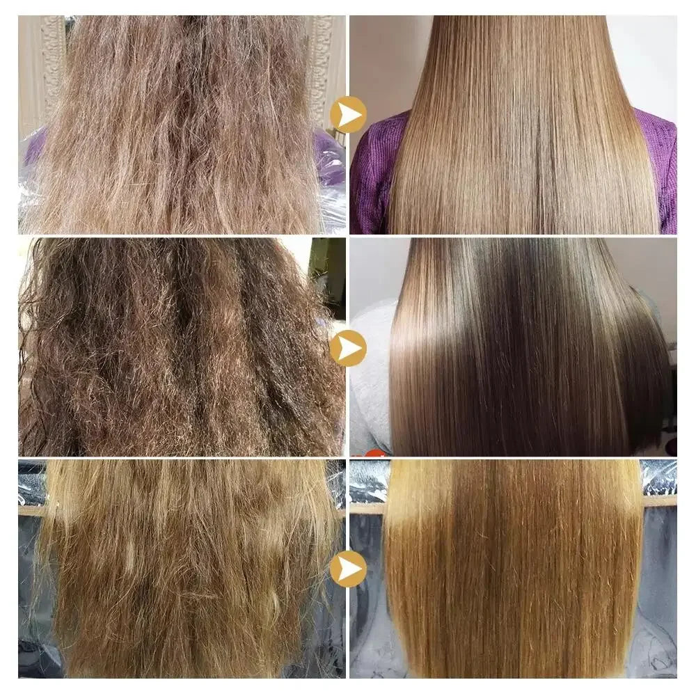 Rice Magical Keratin Hair Mask 5 Seconds Repair Damaged Frizzy Hairs Soft Smooth Shiny Moisturizing Nourish Hair Root Care