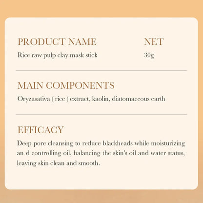BIOAQUA White Rice Face Mask Stick Mud Facial Masks Moisturizing Blackhead Removal Firming Clay Mask Face Skin Care Products