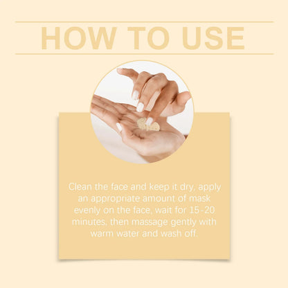 Rice Raw Pulp Mask Replenishment Moisturizing Fade Dark Spot Repair Sensitive Skin Shrink Pore Hydrating Mask Korean Skin Care