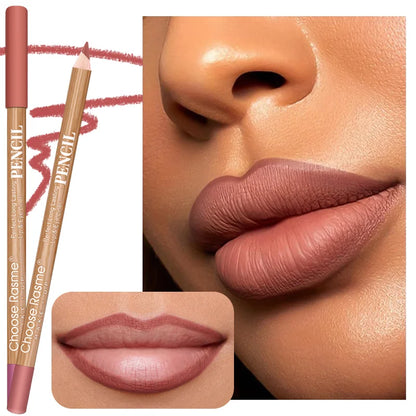 12 color lip enriching lipliner, lip moisturizing, three-dimensional fitting, light, thin, silky and clear lip liner
