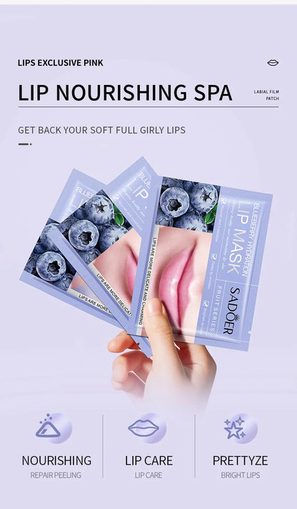 30pcs Fruits Lip Mask Moisturizing Nourishing Collagen Lip Patches Plump Lips Beauty Skincare Lips Pads Lipmask Skin Care