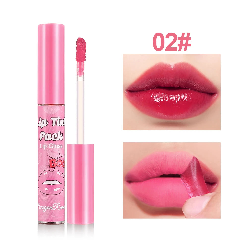 Tear-Off Lip Gloss, Waterproof and Long-Lasting, Suitable for All Skin Types, Hydrating and Moisturizing Lip Balm, Non-Fading, N