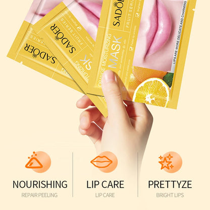 30pcs Fruits Lip Mask Moisturizing Nourishing Collagen Lip Patches Plump Lips Beauty Skincare Lips Pads Lipmask Skin Care