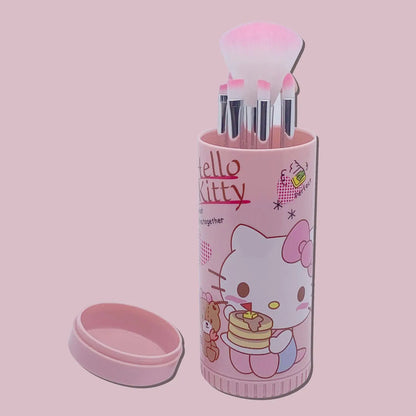 MINISO HelloKitty Cartoon KT cat 8-piece makeup brush set nose shadow brush portable brush set