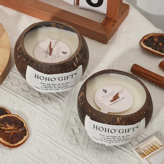 Coconut Husk Scented Candles Niche Advanced Fragrance Atmosphere Candle Bedroom Fragrance Decor Creative Souvenir Birthday Gift