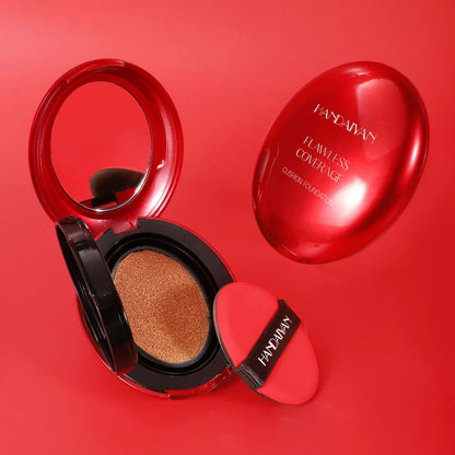 Red Shell Air Cushion Foundation Concealer Long Lasting Non-Stick Foundation