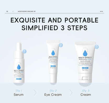 LAIKOU Nourishing Moisture Surge Hydration 3-Piece (Essence + Eye Cream + Face Cream) Skin Firming Skincare Set