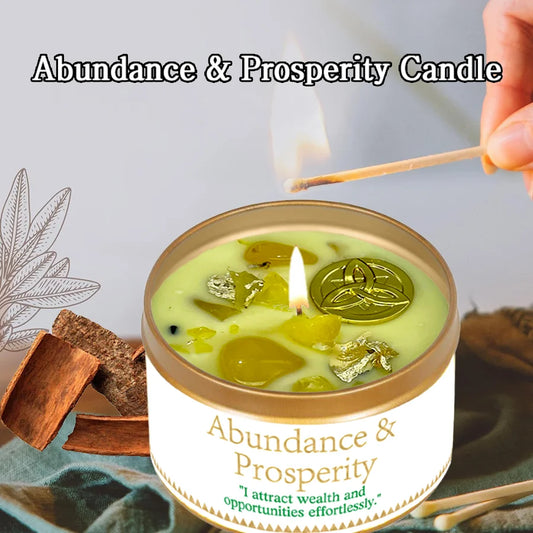 Aromatherapy Candle -Love & Relationship Crystal Ritual Candle,lasting home aromatherapy,creative anti-scalding iron can candles