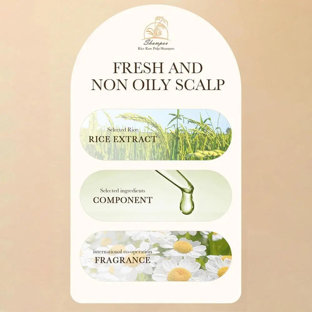 Rice Moisturizing Shampoo Hair Strengthening Shampoo For Hair Cleansing Brittle And Dry Hair Moisturizer For Dry Oily Hair For